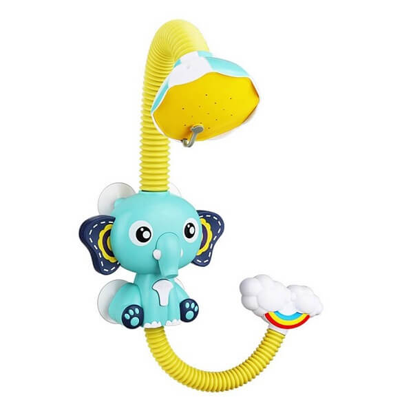 Baby Bath Toys, Electric Elephant Animal Sucker Electric Shower Rain Head Children Bathing Time Game Toy, 360 ° Angle Adjustment, Two Water Outlet Methods, Electric Circulation