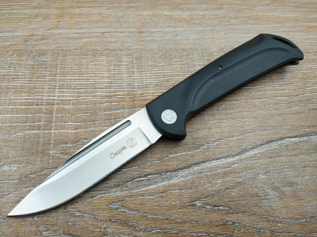 Kizlyar Russian Knife Scout Folding Blade 3.9in Steel AUS8 Elastron